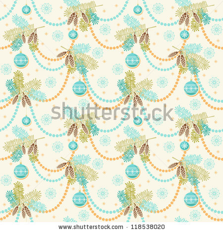Stock Vector Vector Seamless Christmas Light Pattern New Year S Background With Stylized Branches Of Fir Blue 118538020